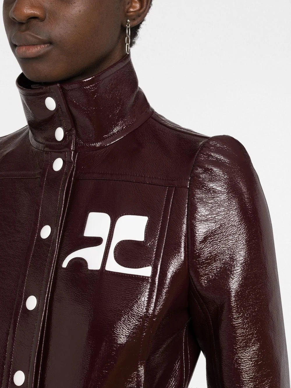 Courrèges Bordeaux Cotton Jacket