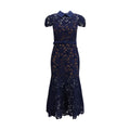 Self-Portrait Blue Polyester Cocktail Dress