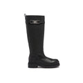Salvatore Ferragamo Black Calfskin Flat Boots