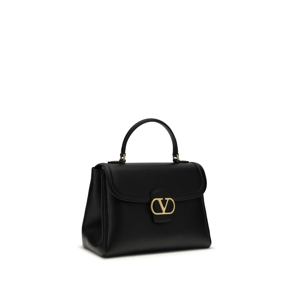 Valentino Garavani Black Calf Leather Bos Taurus Handbag