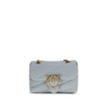 PINKO Blue Calf Leather Bos Taurus Shoulder Bag