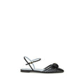 Valentino Garavani Black Goatskin Flat Sandals