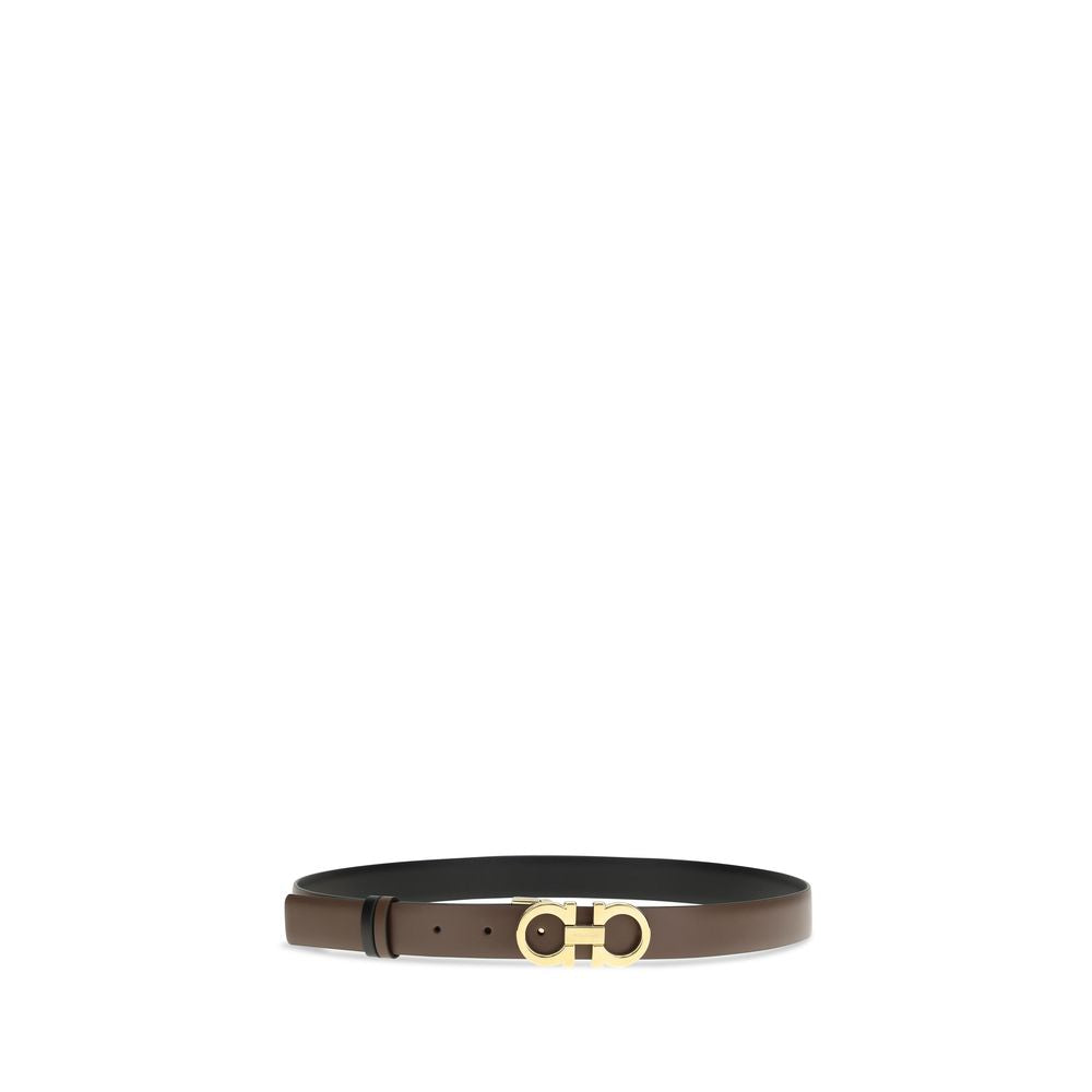 Ferragamo Brown Calf Leather Bos Taurus Regular Belt