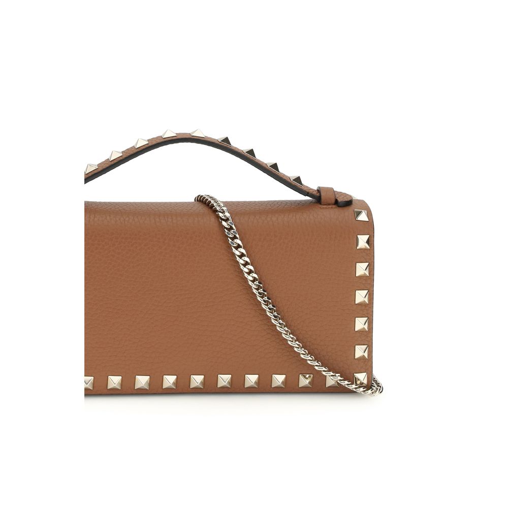 Valentino Garavani Brown Calf Leather Bos Taurus Wallet
