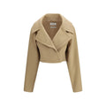 Max Mara Beige Fleece Wool Coat