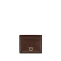 PINKO Bordeaux Calf Leather Bos Taurus Wallet