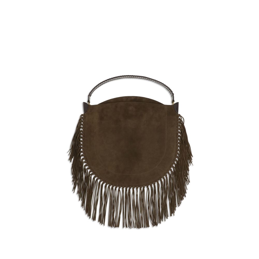 Isabel Marant Brown Calf Leather Bos Taurus Shoulder Bag