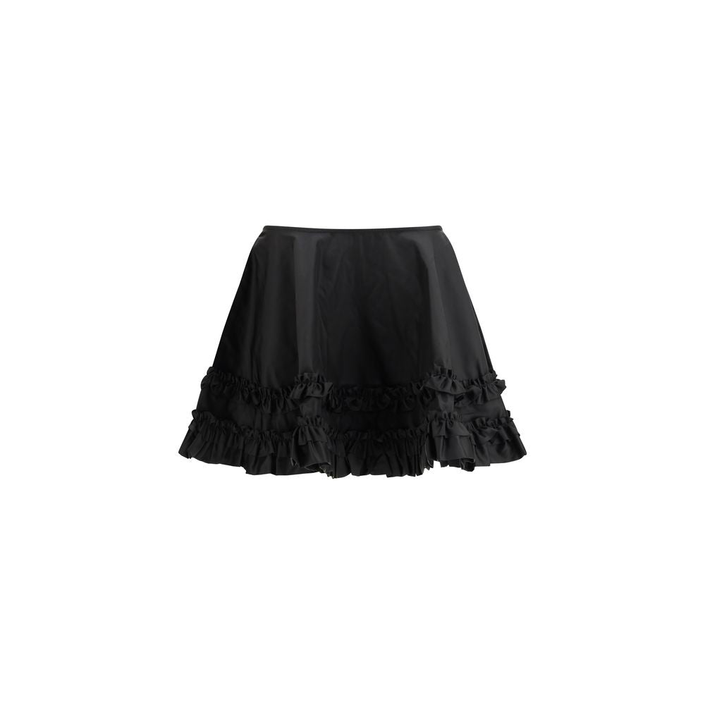 Ganni Frill Black Mini Skirt