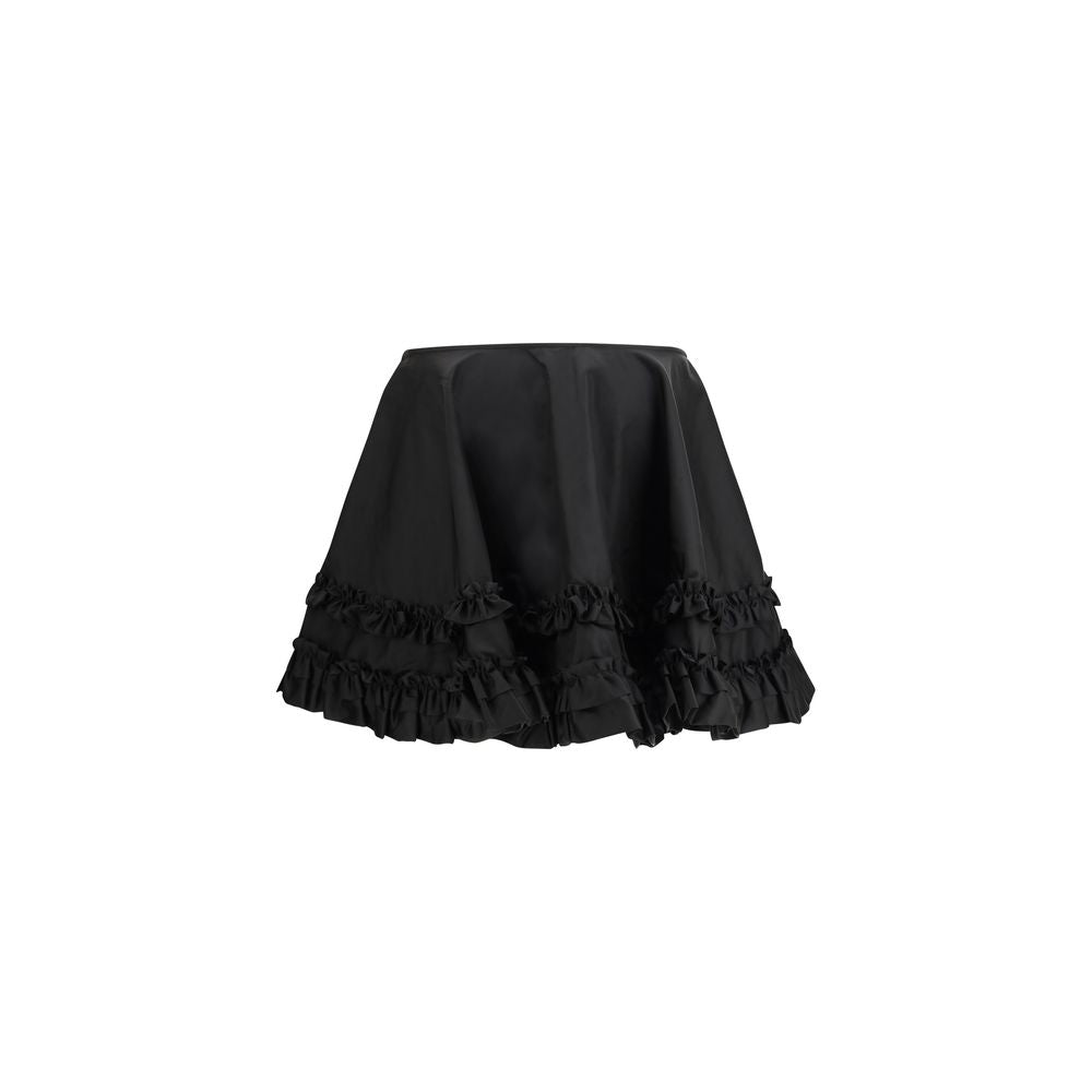 Ganni Frill Black Mini Skirt