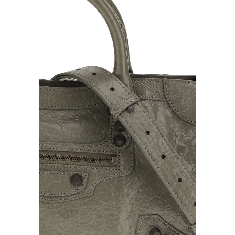 Balenciaga Gray Lamb Ovis Aries Aries Shoulder Bag
