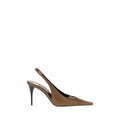 Saint Laurent Brown Calf Leather Bos Taurus High Heel Pumps