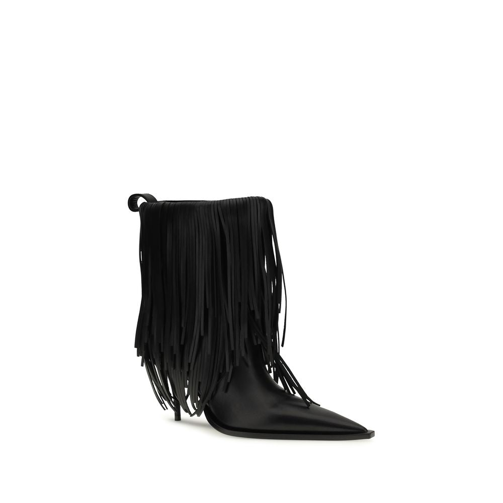 Balenciaga Black Calf Leather Bos Taurus Ankle Boots