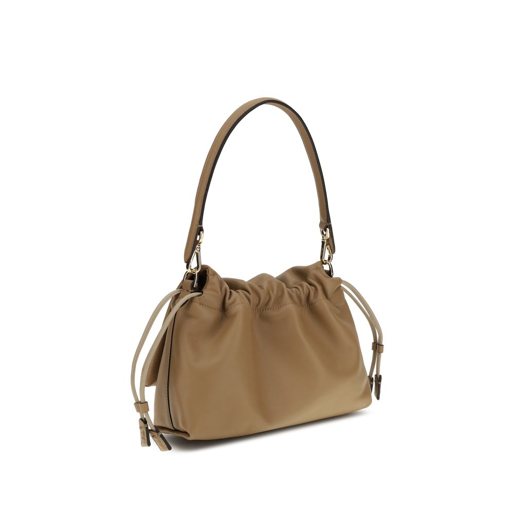Fendi Beige Lamb Ovis Aries Aries Shoulder Bag