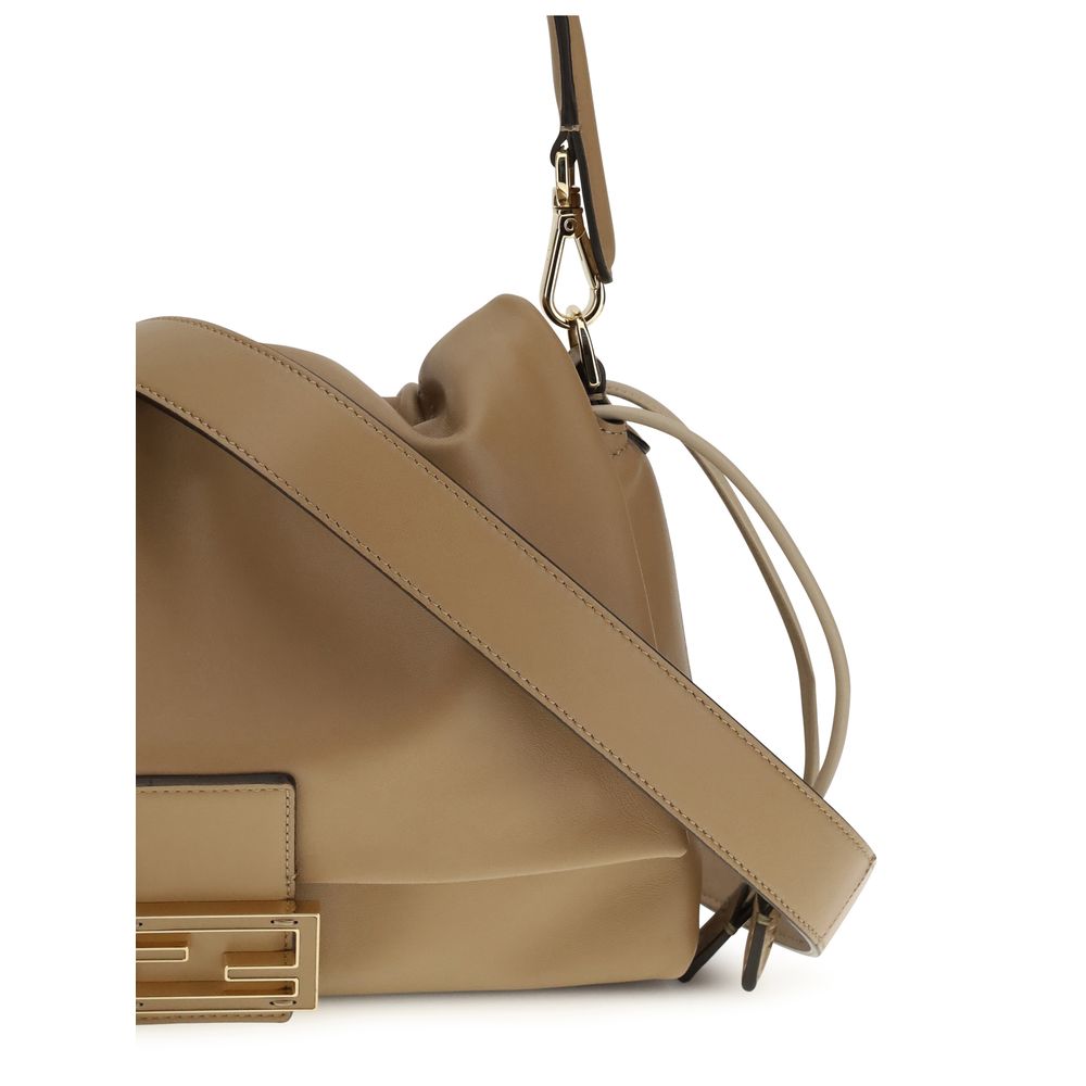 Fendi Beige Lamb Ovis Aries Aries Shoulder Bag