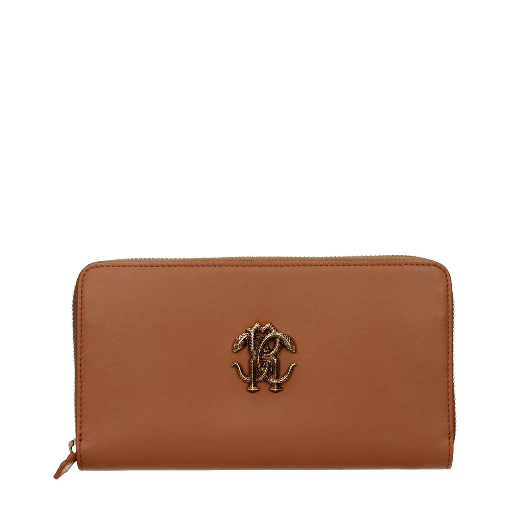 Roberto Cavalli Brown Leather Wallet