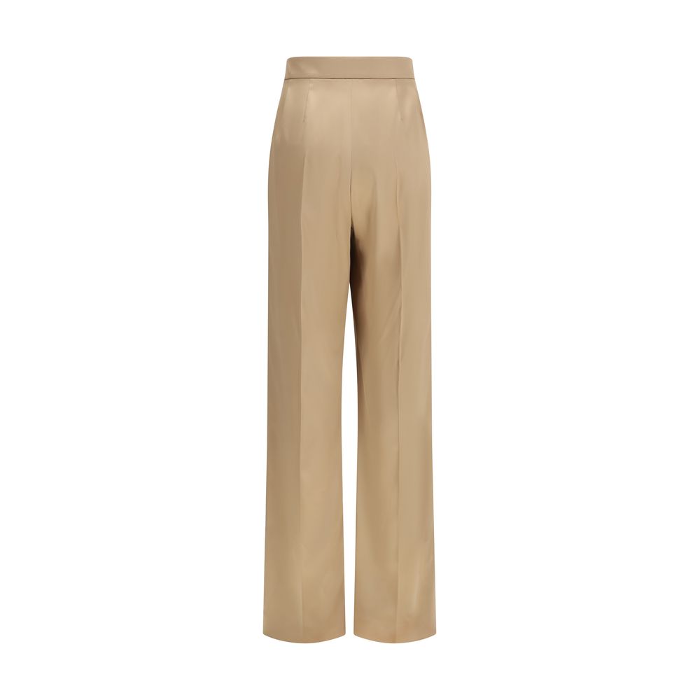 Valentino Garavani Beige Silk Dress Pants