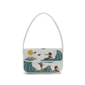 Staud White Other Fibres Shoulder Bag