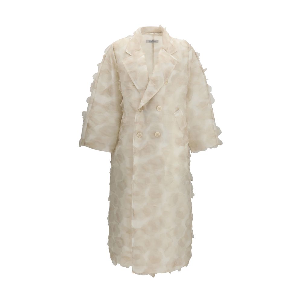 Max Mara Beige Silk Coat