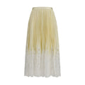 Self-Portrait Bicolor Polyester Midi Skirt