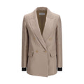 Max Mara Beige Silk Blazer