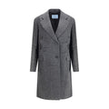 Prada Gray Fleece Wool Coat