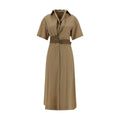 Brunello Cucinelli Brown Cotton Casual Dress