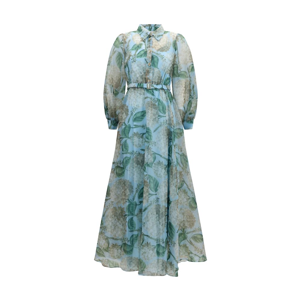 Nissa Blue Polyester Casual Dress