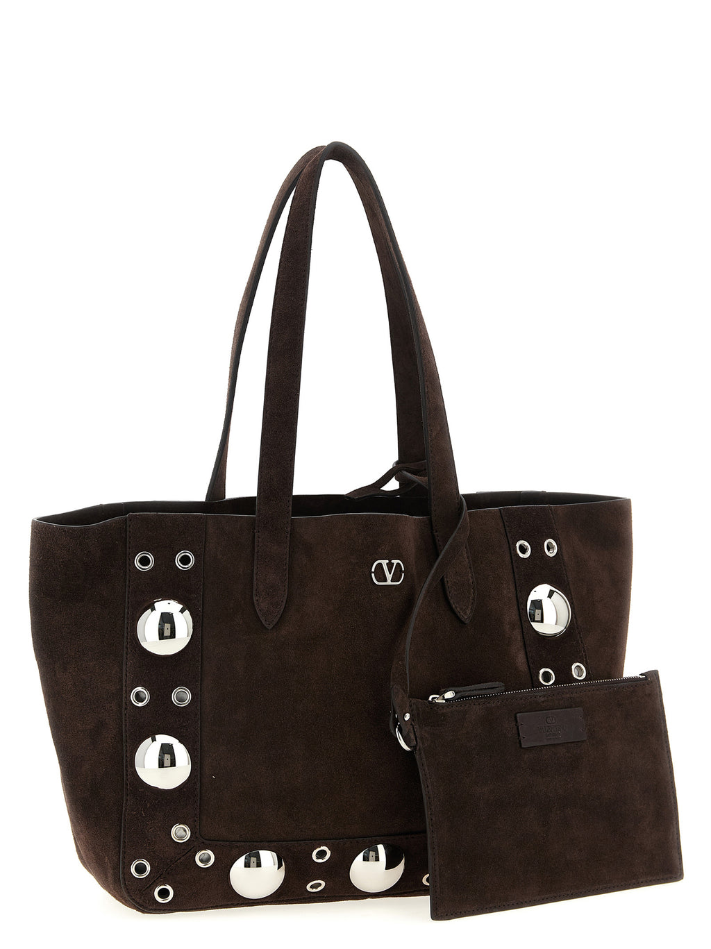 Valentino Garavani Brown Cowhide Tote Bag