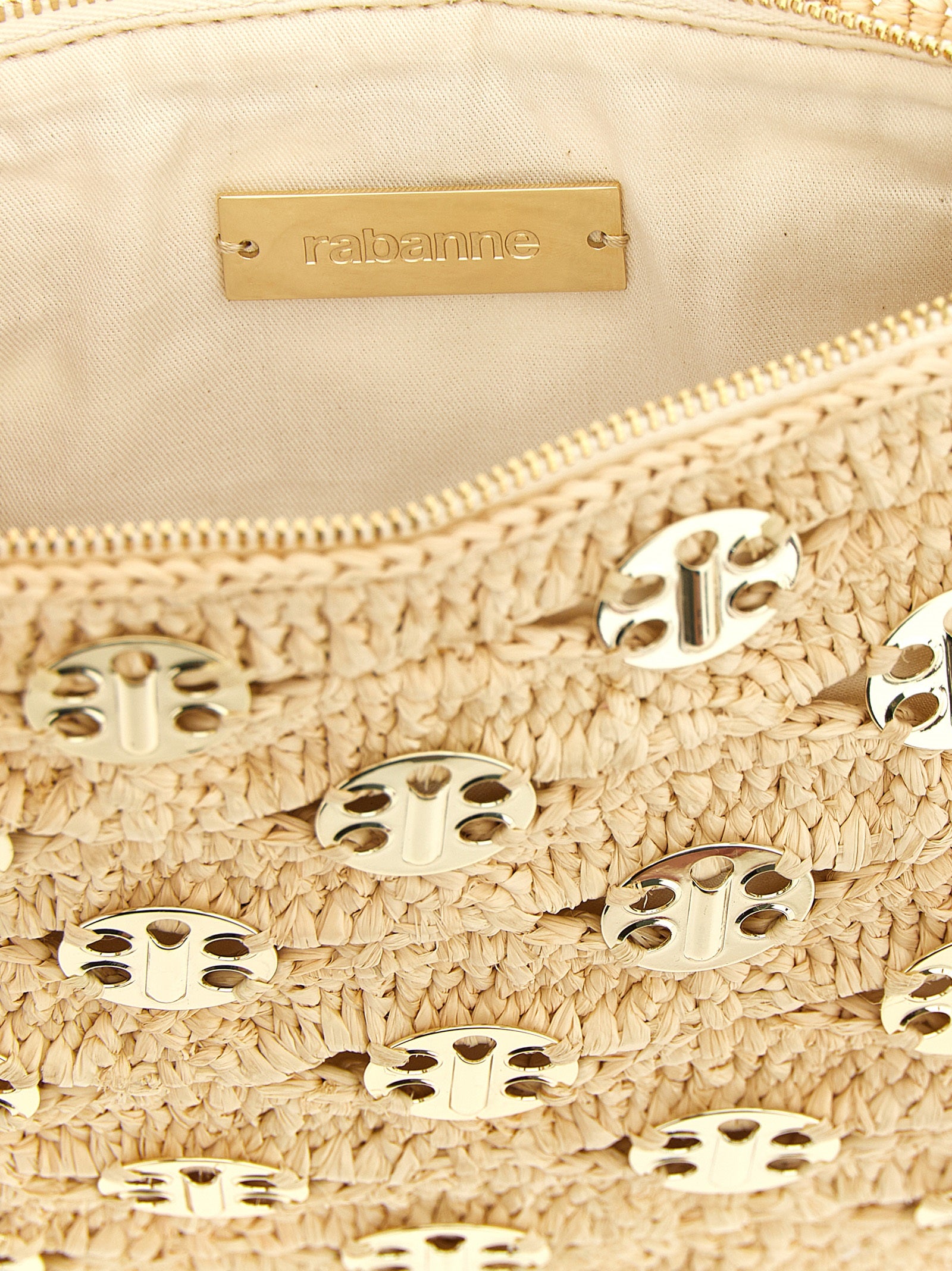 Paco Rabanne Beige Rayon Clutch Bag