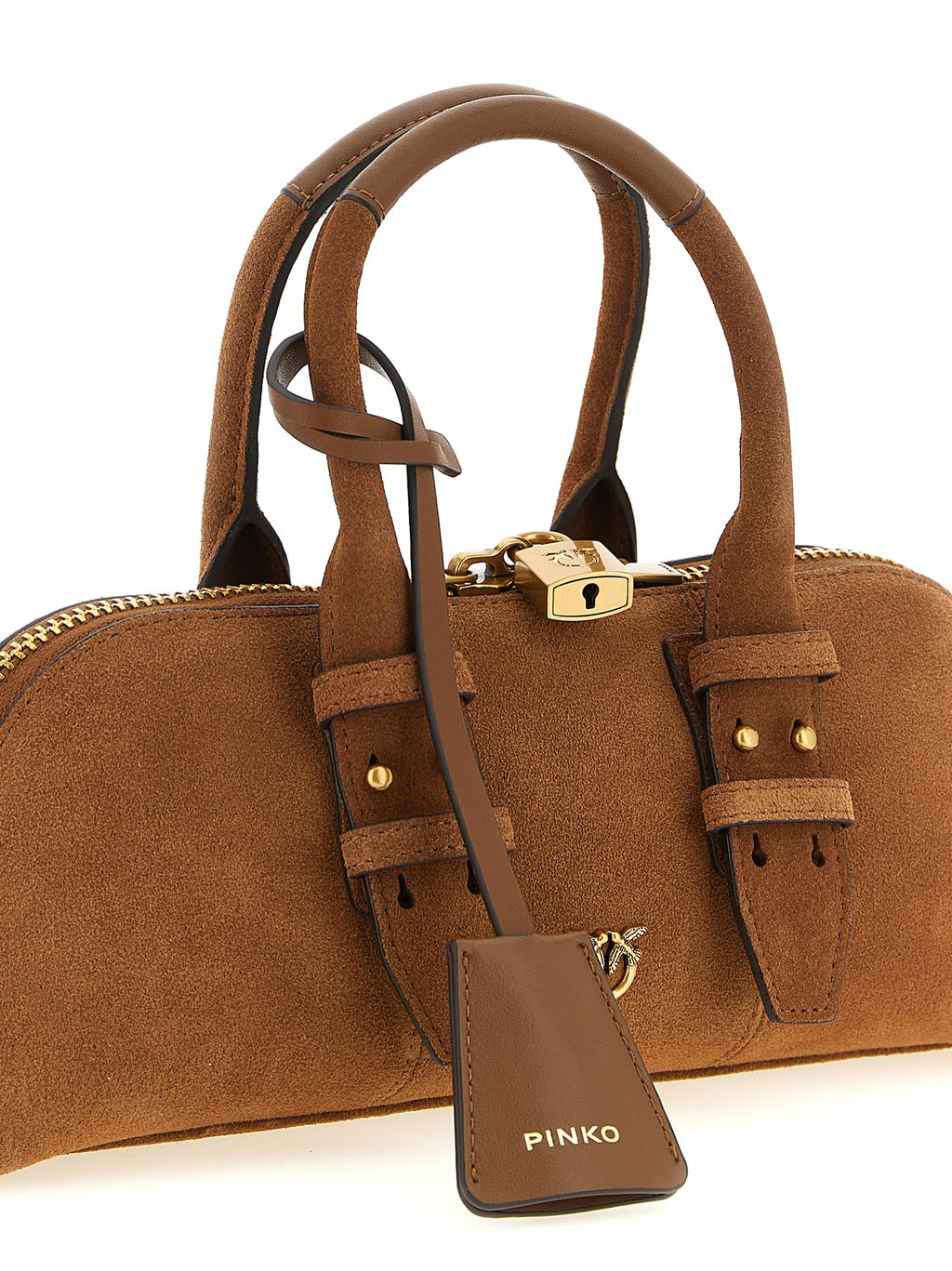 PINKO Brown Cowhide Shoulder Bag