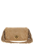 PINKO Beige Lamb Leather Clutch Bag