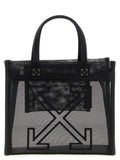 Off-White Black Polyester Tote Bag