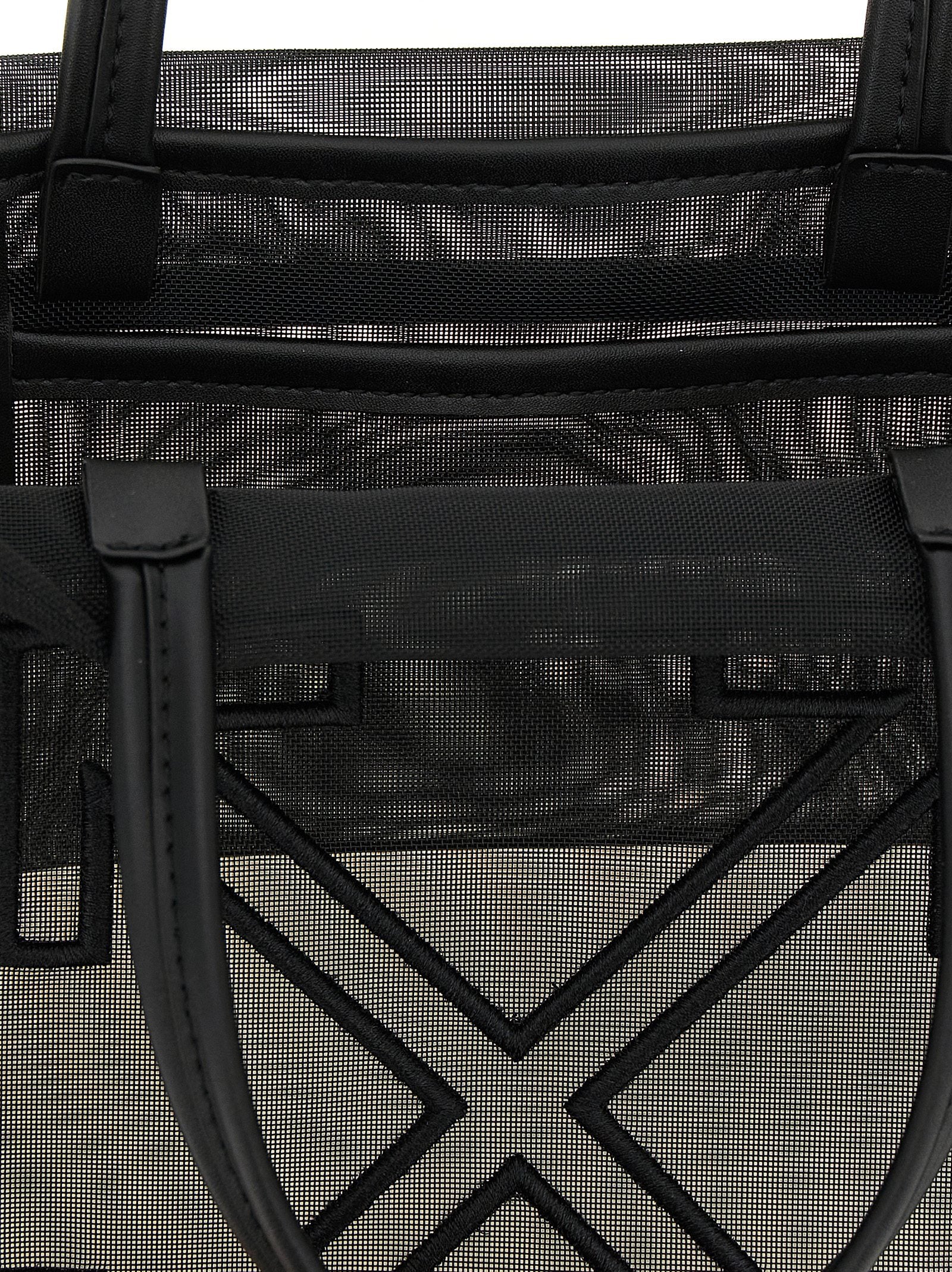 Off-White Black Polyester Tote Bag