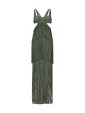 Hervé Léger Bicolor Rayon Long Dress
