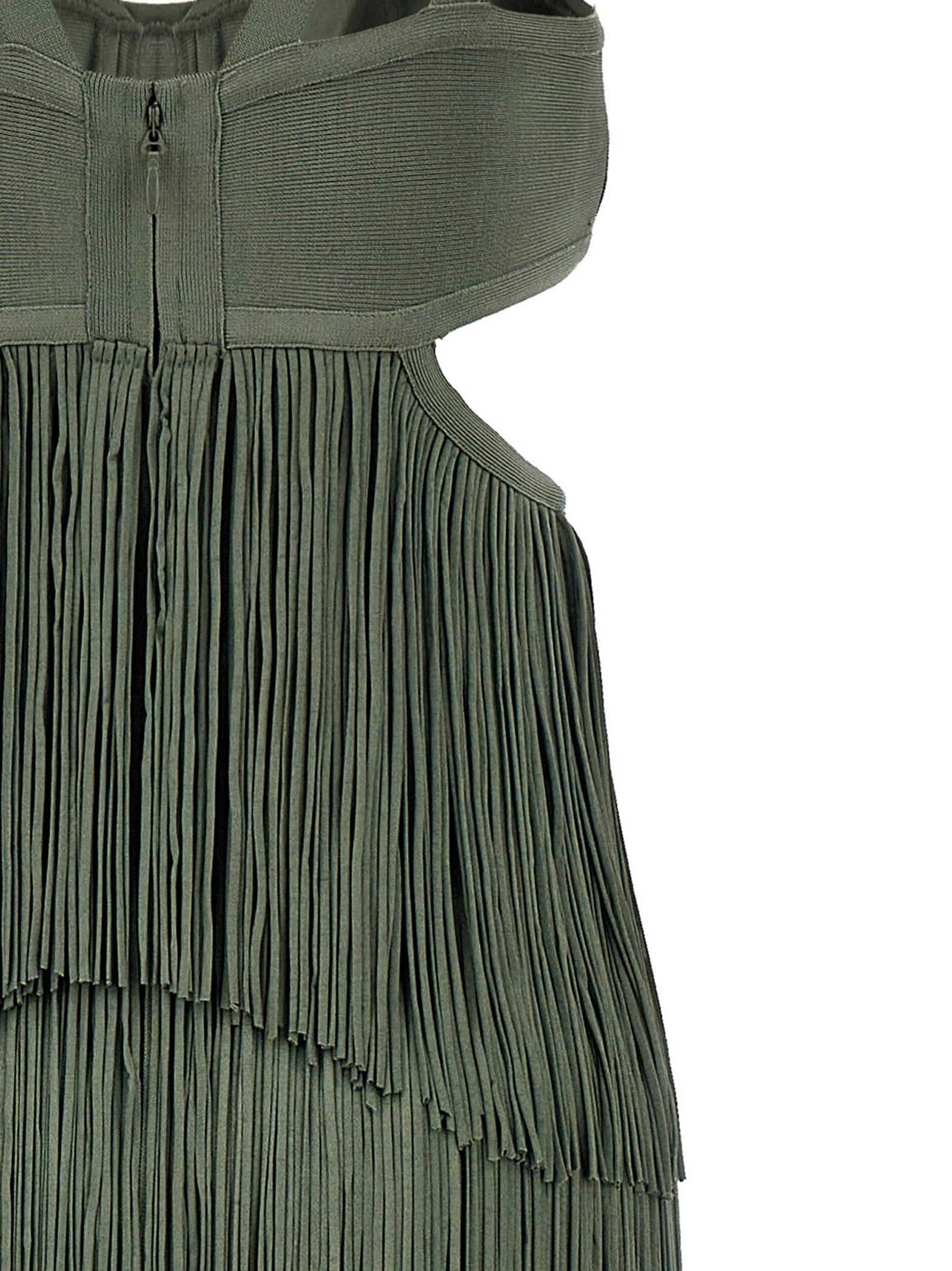 Hervé Léger Bicolor Rayon Long Dress