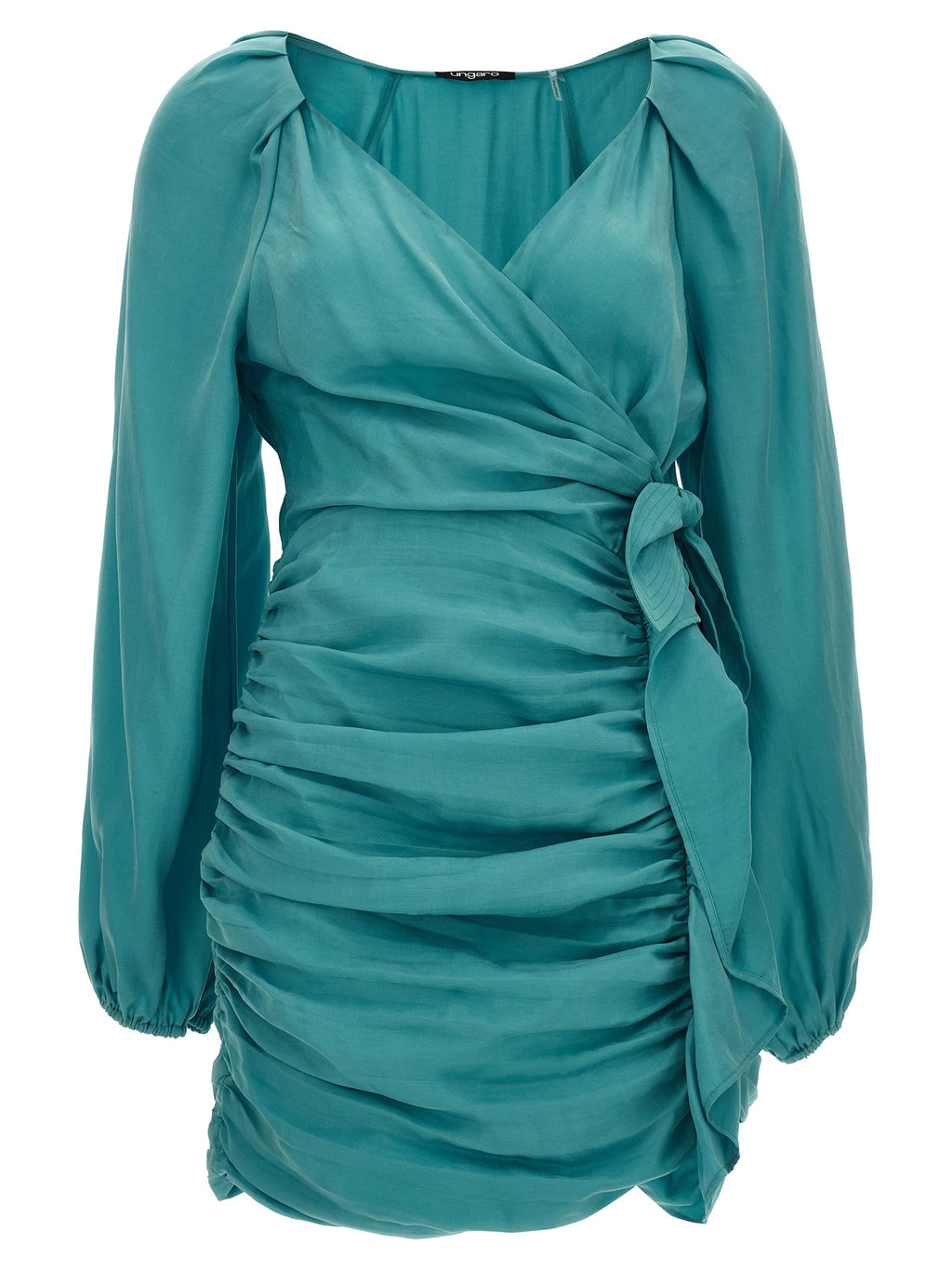 Ungaro Blue Lyocell Mini Dress