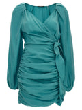 Ungaro Blue Lyocell Mini Dress