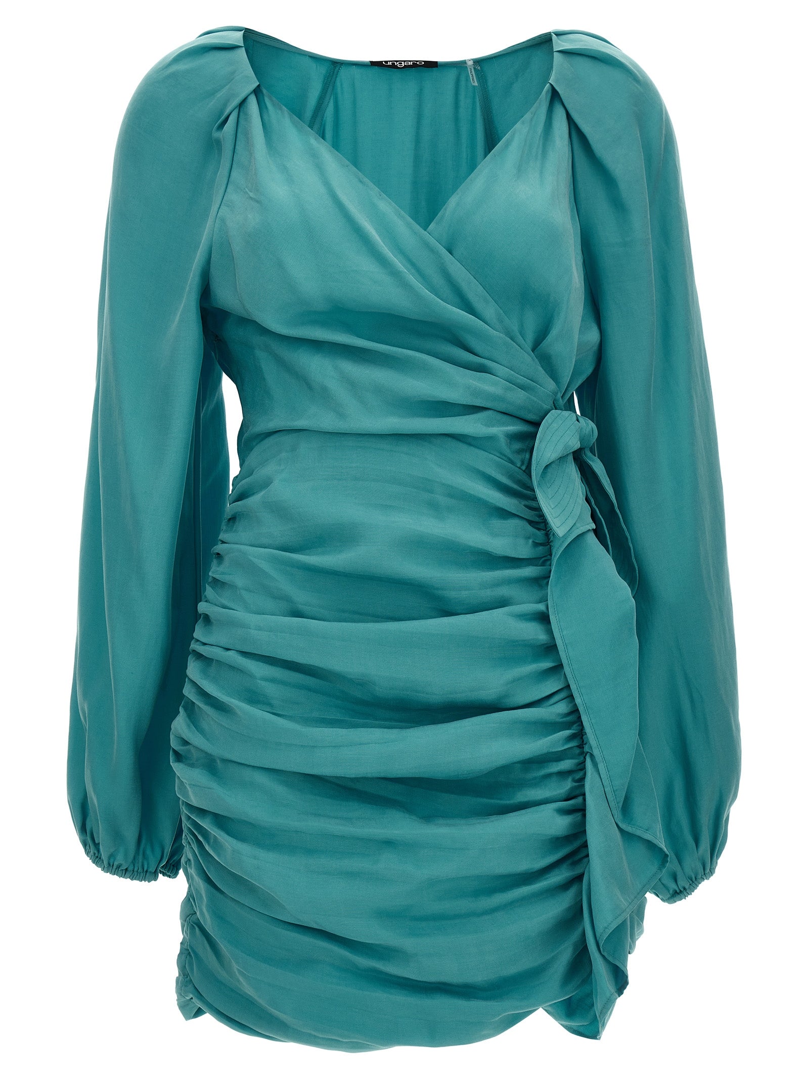 Ungaro Blue Lyocell Mini Dress