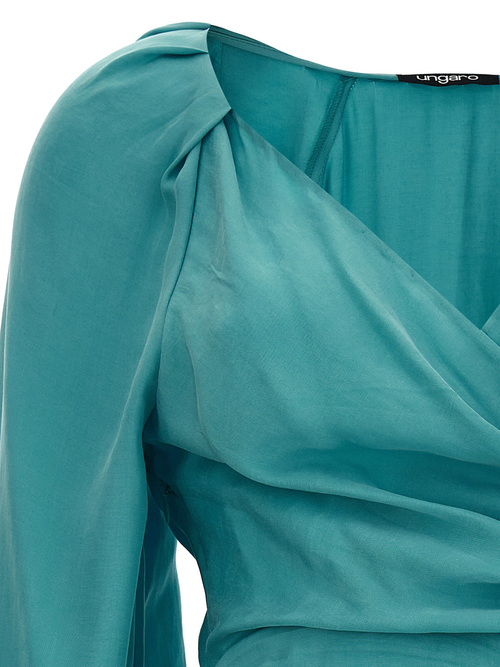 Ungaro Blue Lyocell Mini Dress