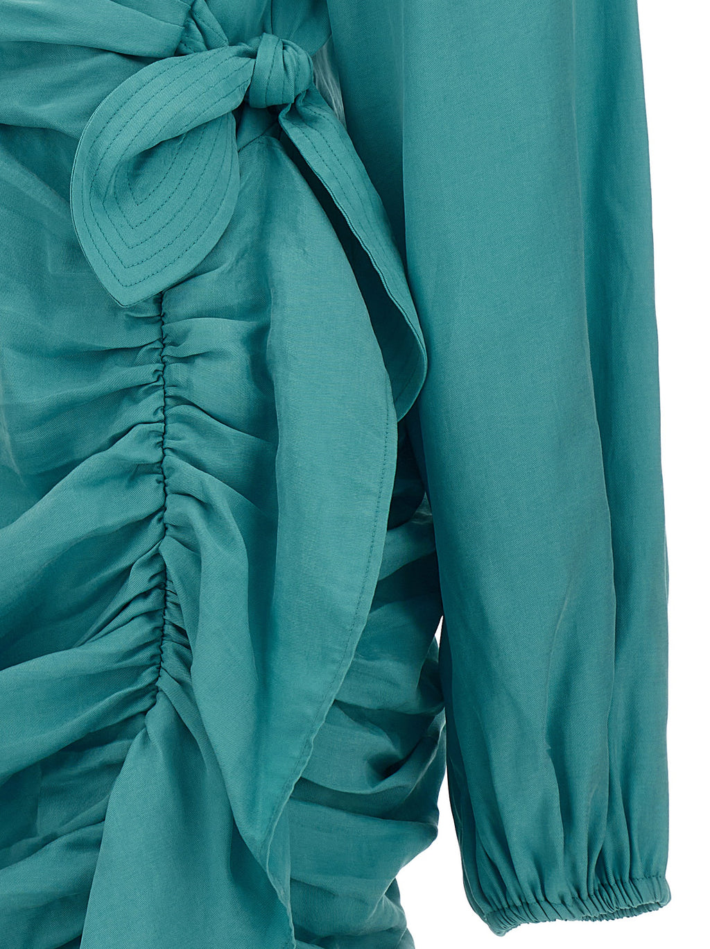 Ungaro Blue Lyocell Mini Dress