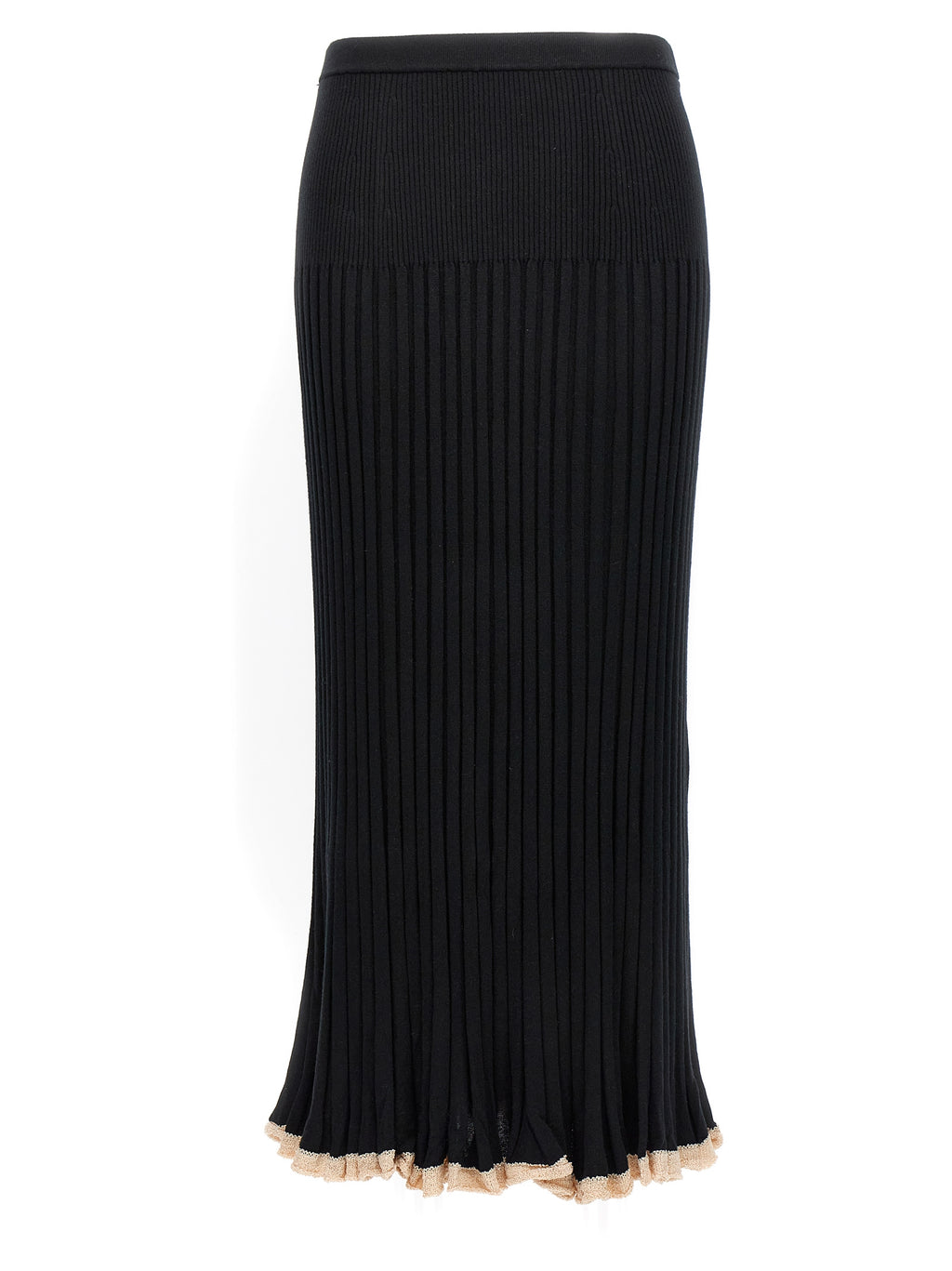 Proenza Schouler Black Silk Midi Skirt