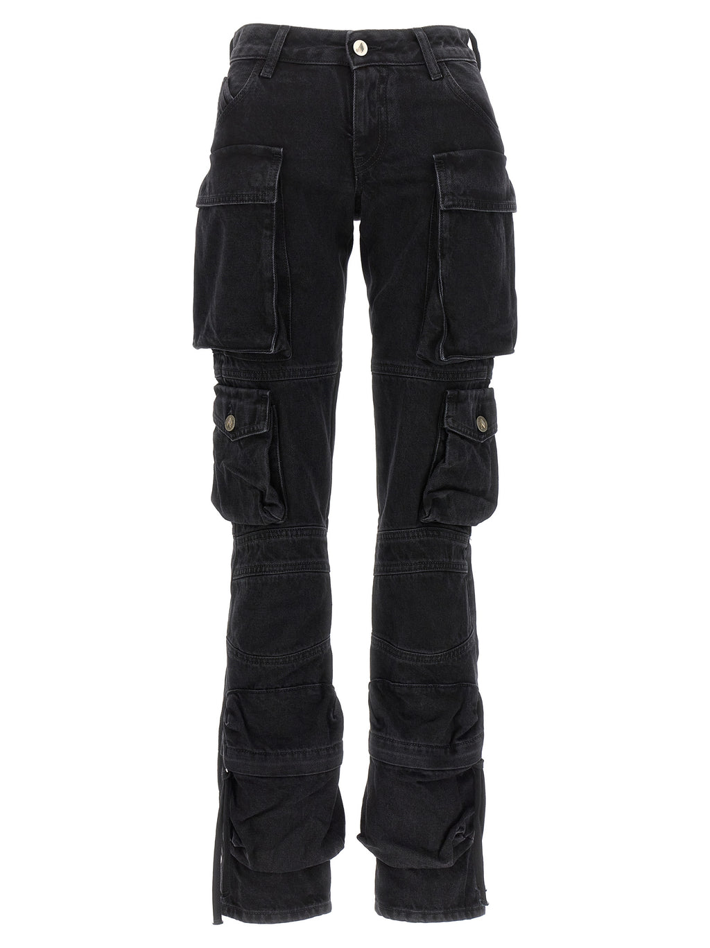 The Attico Black Cotton Cargo Pants