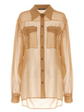 Alberta Ferretti Beige Silk Blouse