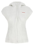 Ferragamo White Polyamide Sleeveless Jacket