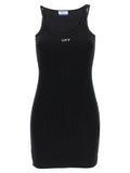 Off-White Black Cotton Short Dress