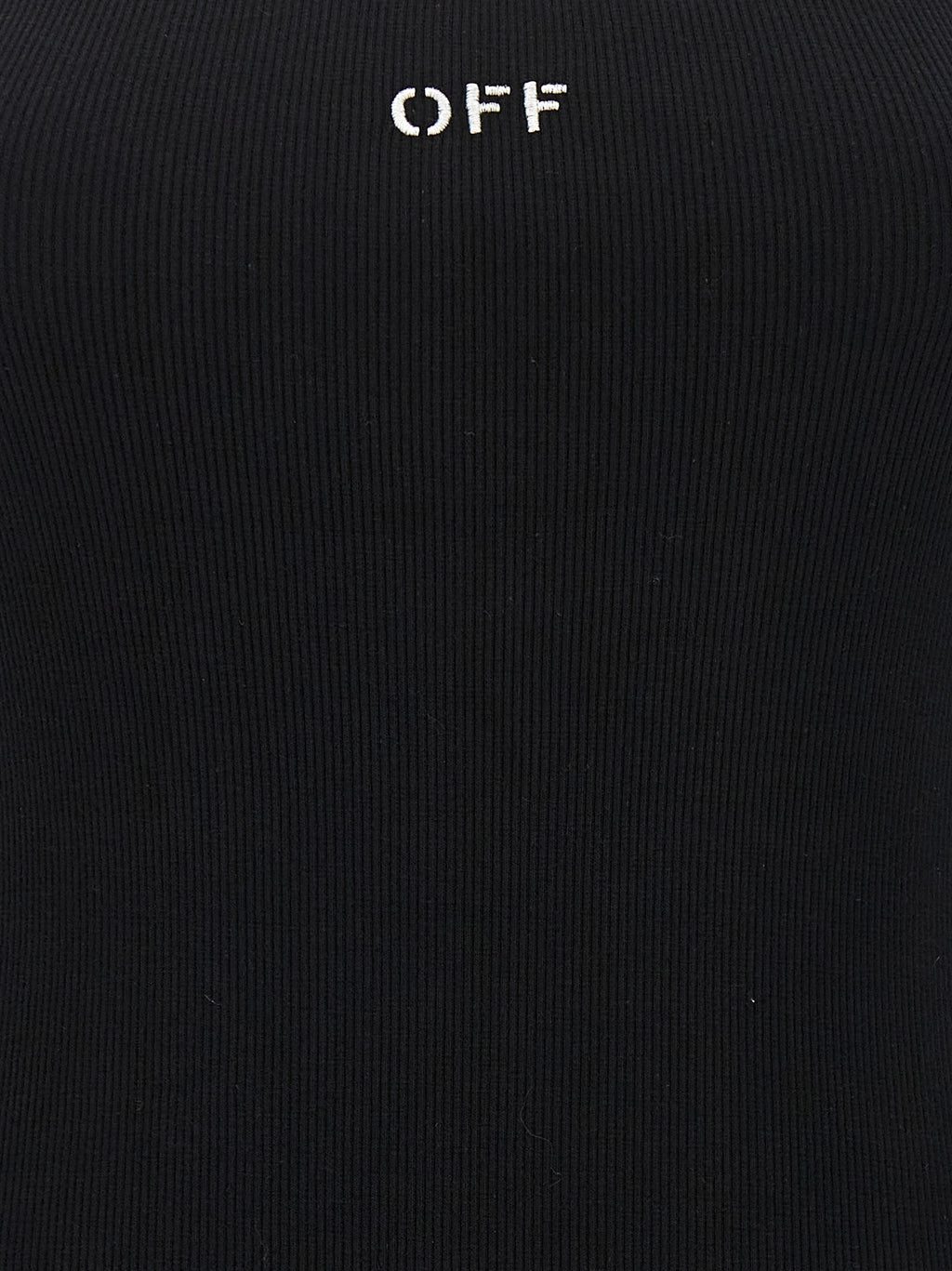 Off-White Black Cotton Short Dress