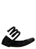 RENE CAOVILLA Black Lamb Leather Ballet Flats