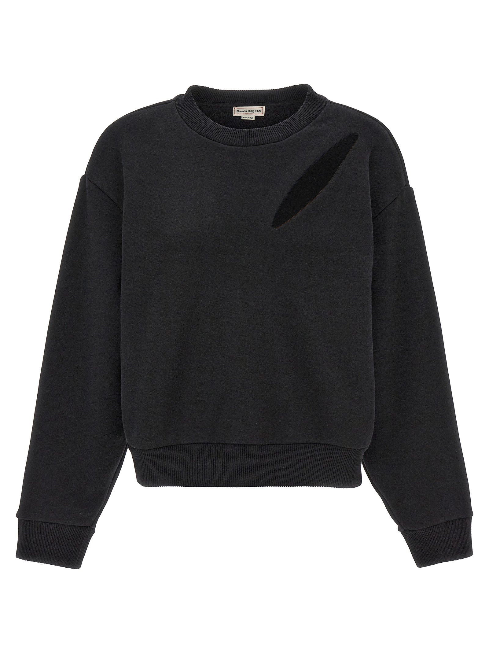 Alexander McQueen Black Cotton Sweatshirt