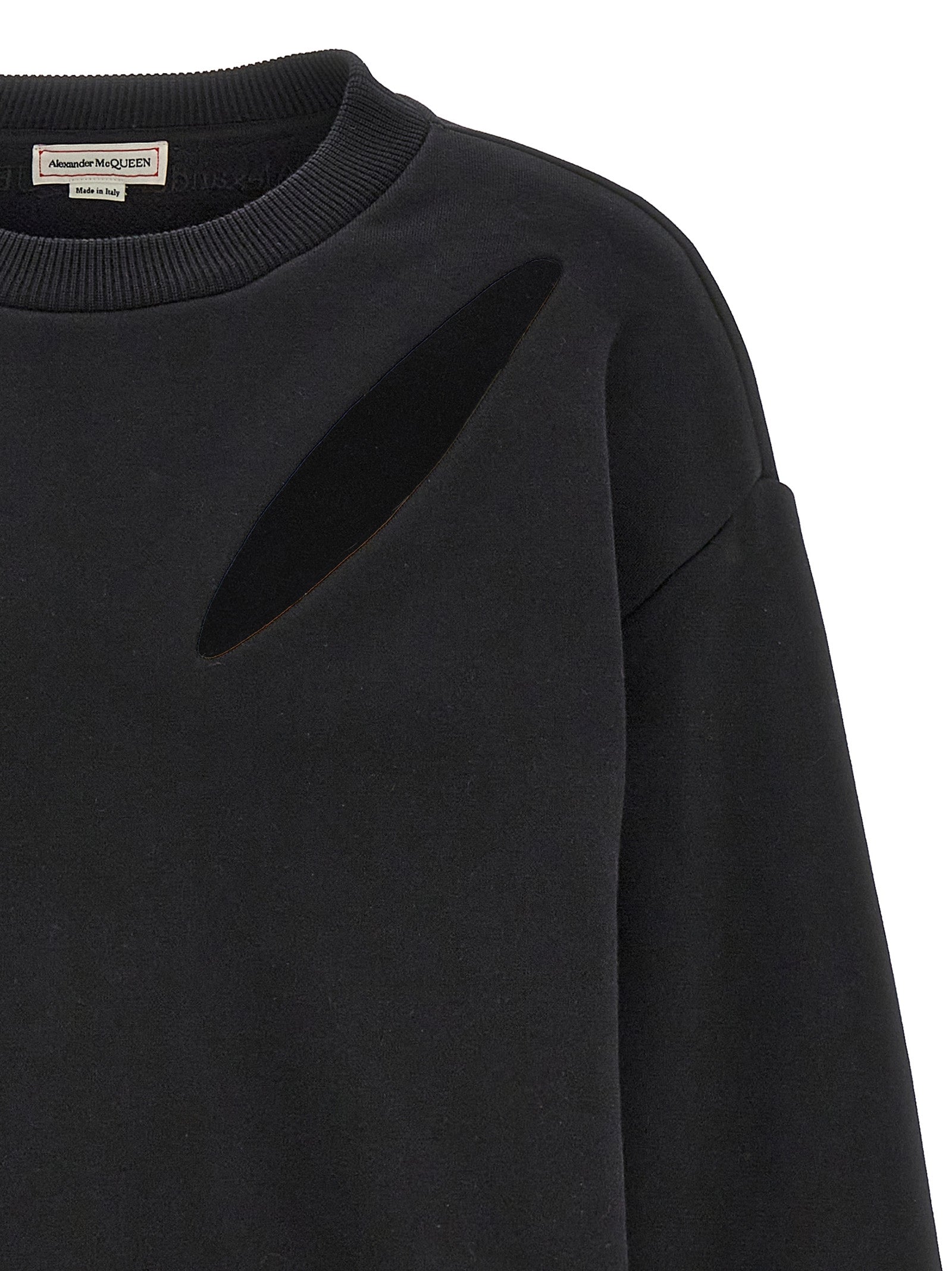 Alexander McQueen Black Cotton Sweatshirt