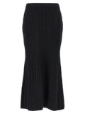 Alessandra Rich Black Wool Mini Skirt